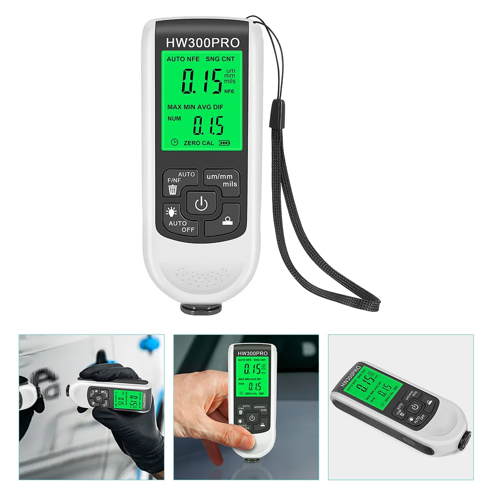 

Coating Thickness Gauge Auto Car Paint Tester Depth Automotive White Meter Digital for