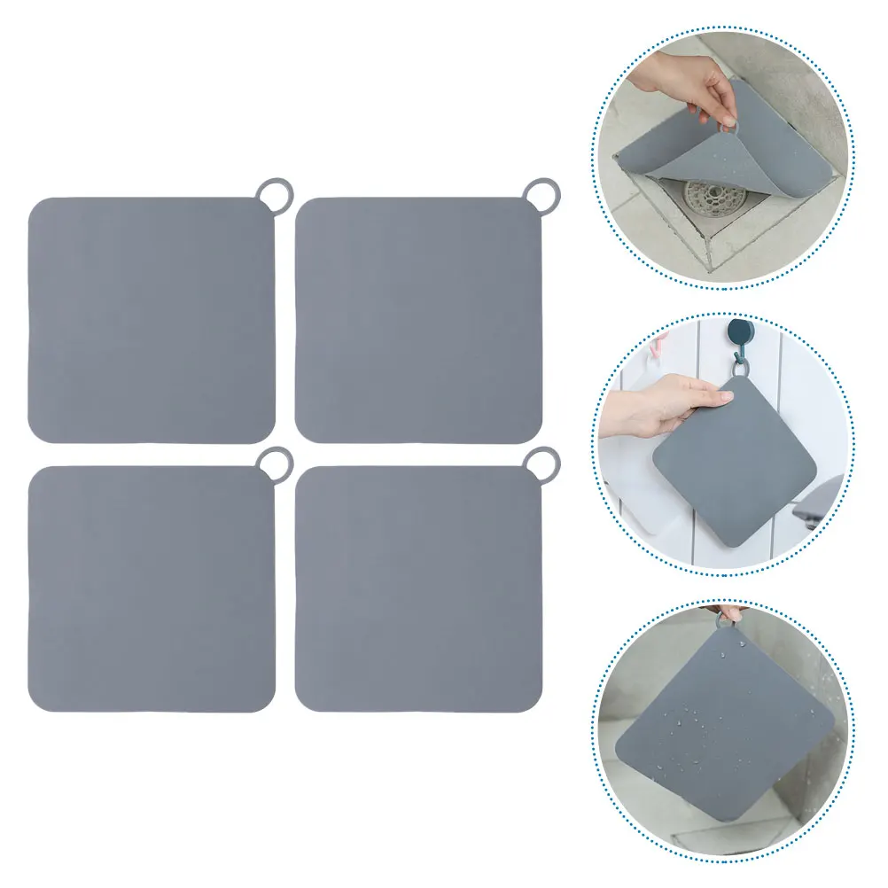 

4 pcs Covers Set Floor Drain Cover Anti-Odor Floor Drain Cover For Bathroom Bathtub Kitchen Sink Residue Catcher