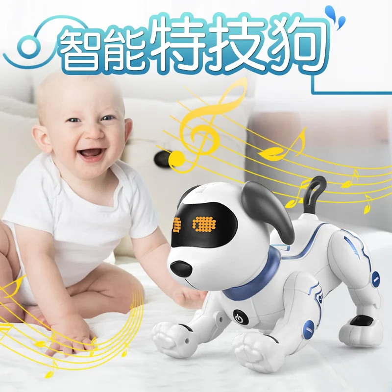 Bionic intelligent robot dog programming stunt simulation will call will walk children remote control electric toy dog