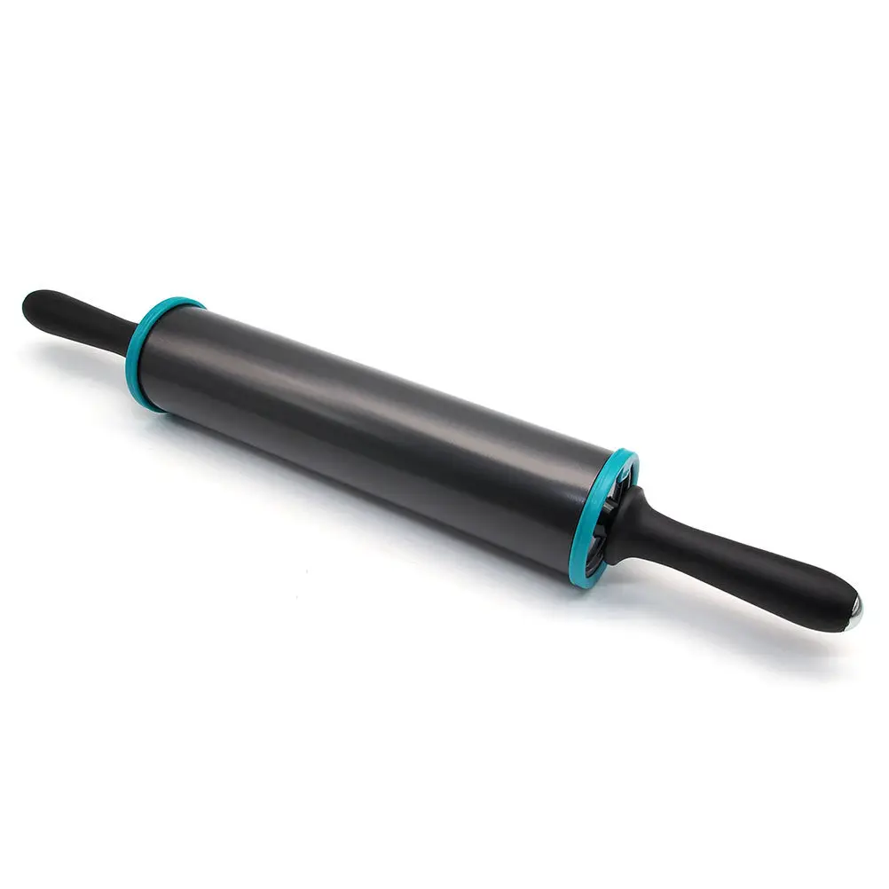 

Rolling Pin Stainless Inch Heavy Adjustable Dough Roller 3 Removable Rings Pizza Pastry Cookies Baking