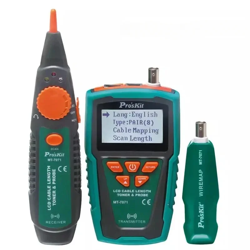 Authentic Baogong MT-7071 LCD audio cable length detector, line finder, tester with portable bag