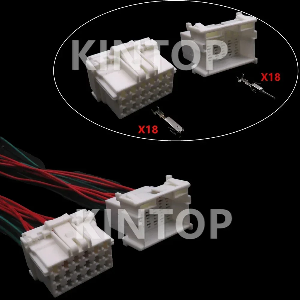 1 Set 18 Pins Auto Wiring Terminal Socket 7-968974-1 2-967629-1 Car Power Amplifier Plastic Housing Connector AC Assembly