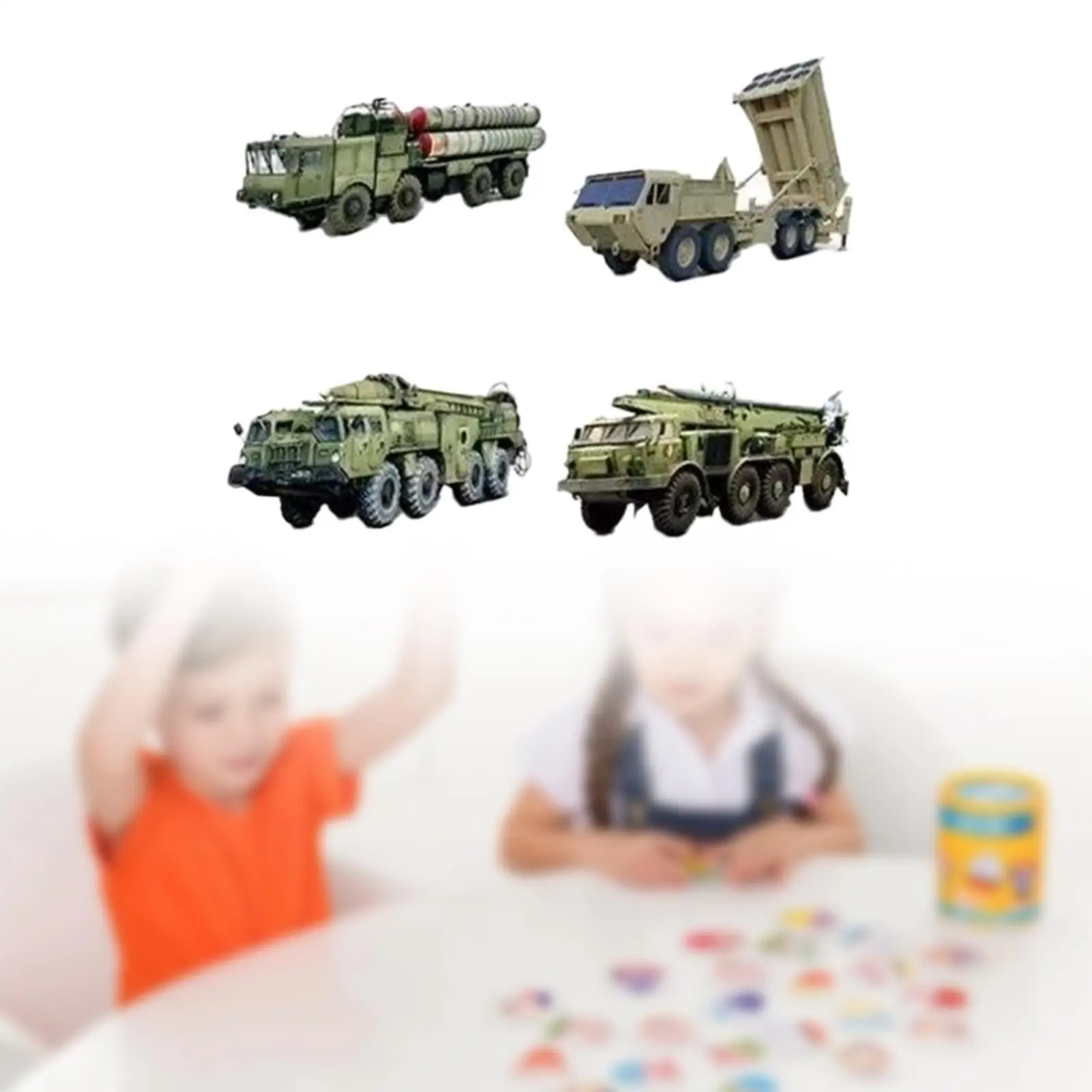 

4x 4D Missile Vehicles Model Collection Desk Decoration DIY Handcrafts