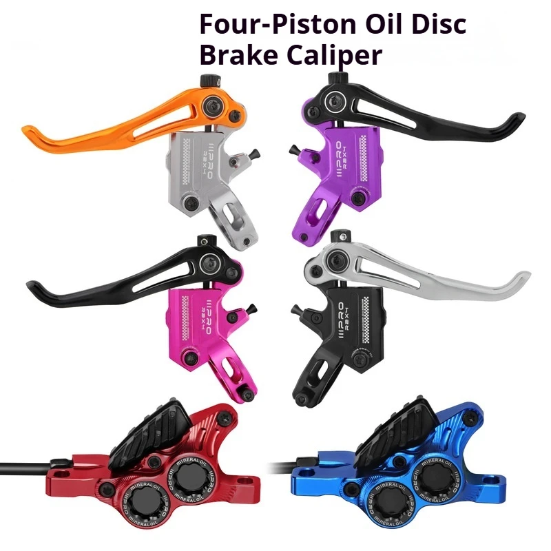 

Ultraleichte 4-Kolben-Fahrrad-Hydraulikbremse 800/1550 Mm MTB-Bremse Kühlung Öldruck AM DH Rennrad Scheibenbremse