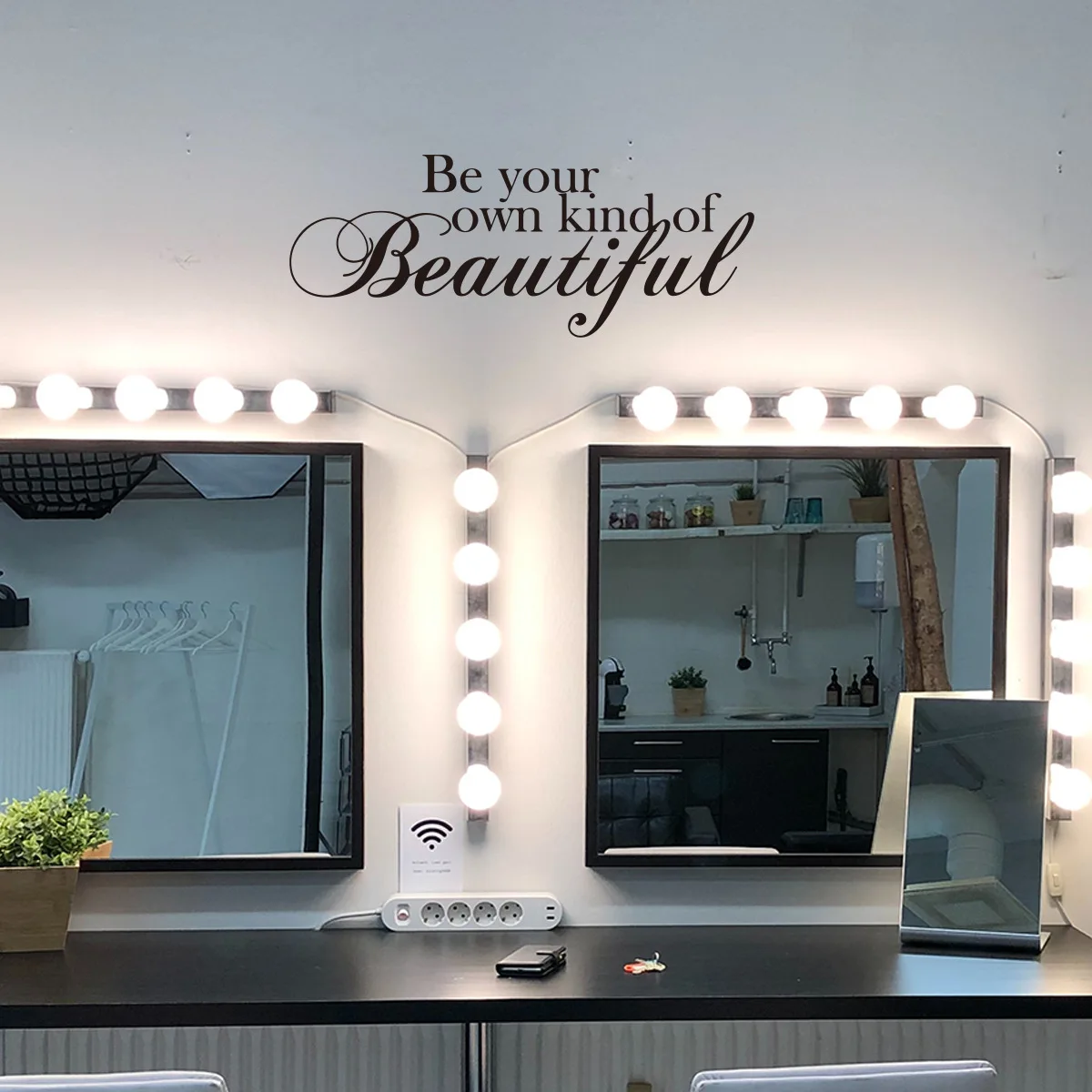 Makeup Mirror Decoration Sticker Home Decoration For Fridge Bathroom Bedroom Glass Wall Poster Self-adhesive Waterpoof Wallpaper