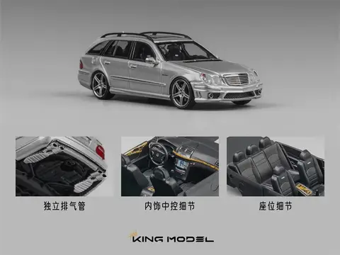 (예약 주문) 킹 모델 1:64 E63 W211 / C63 W204 Limited999 다이캐스트 수집가용 차량 모델 자동차