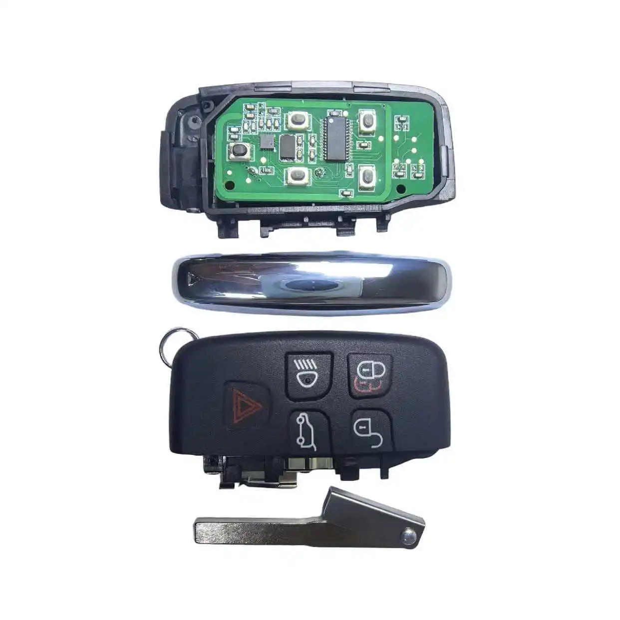 Jingxin 5-Tasten-Schlüssel für Land Rover Range Rover Sport Evoque Discovery 4 für Jaguar Freelander XFL XE XJ Smart-Fernbedienung/PCB/Gehäuse – Detail 6