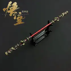 New Hot Black Myth Wukong Weapongame Peripheral Toy Iron Bar Mkb 22-30Cm All Metal Handicraft Game Collection Desk Ornaments