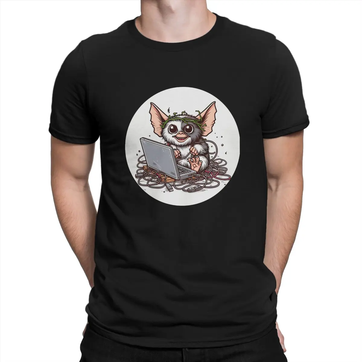 Computer Classic Gremlins Movies T Shirt Gothic Crewneck TShirt Polyester Clothing