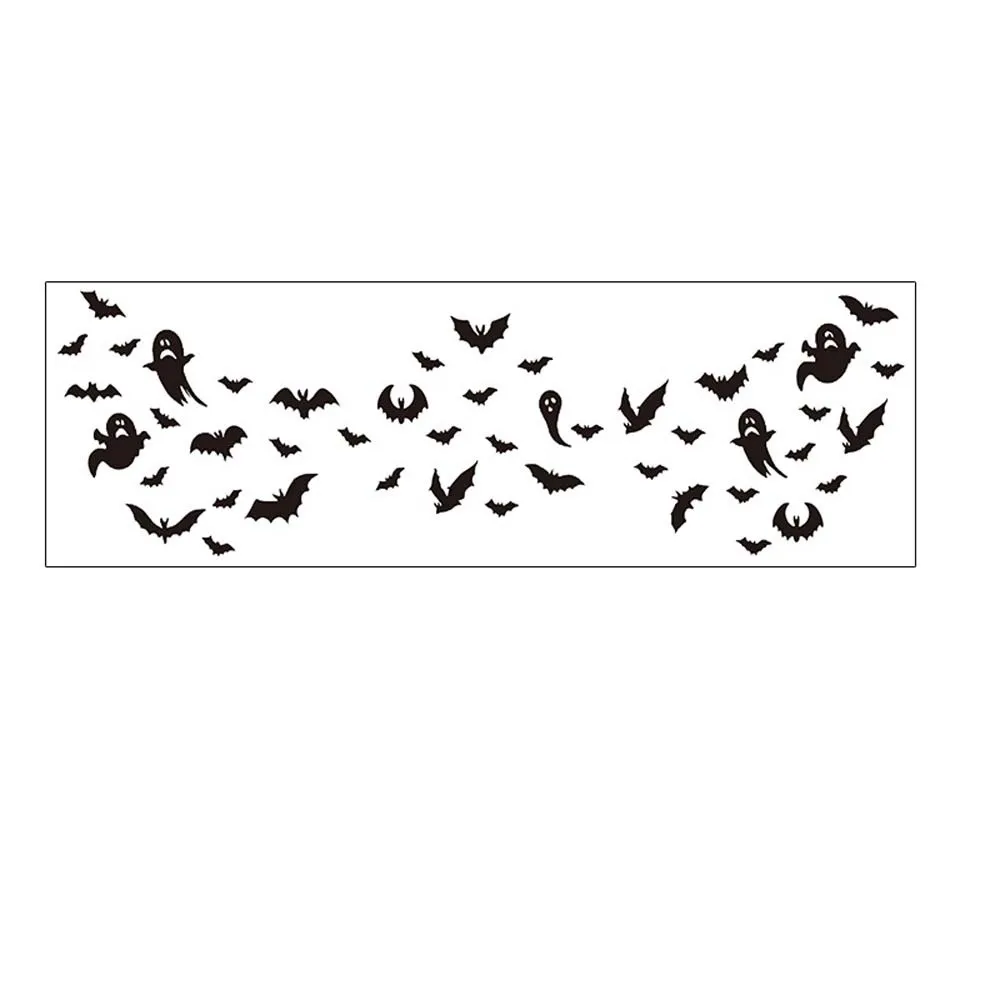 DIY Halloween Face Temporary Tattoo Spider Web Bat Pumpkin Ghost Dots Freckle Tattoo Convenient Long Lasting Face Tattoo Sticker