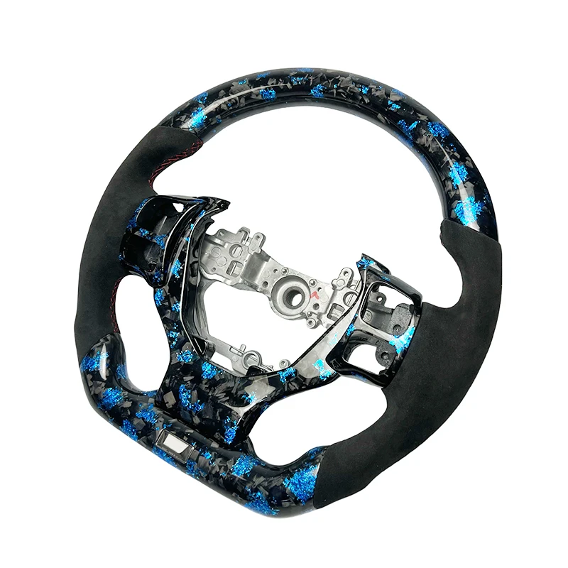 Best Selling Forged Carbon Fiber Perforated Leather Custom Steering Wheel Suitable for Multiple Versions of Older Lexus IS Model