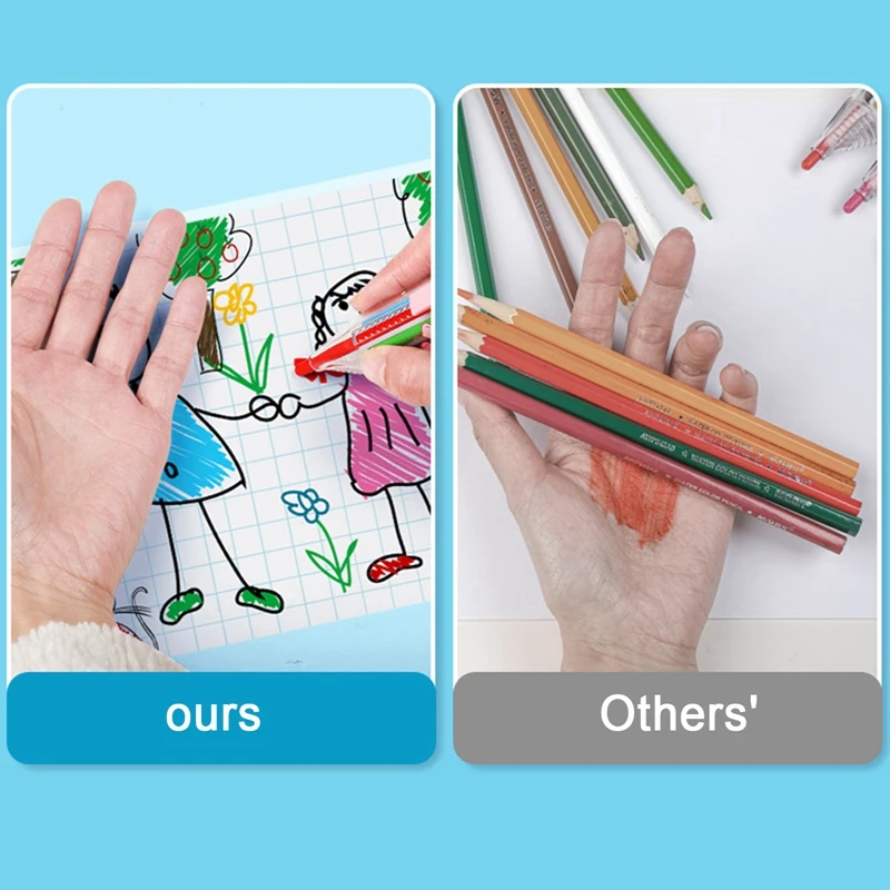 8 In 1 Multi Color Crayon Rotating Pressing Kids Graffiti Crayon Kids Art Class For Student Multipurpose Writing Drawing Pen