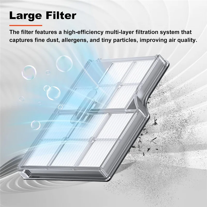 Filtro de bolsa de polvo de repuesto T21C, Cepillo Lateral, almohadilla de fregona, cepillo principal para Roborock Saros 10/G30, accesorios de piezas de Robot aspirador