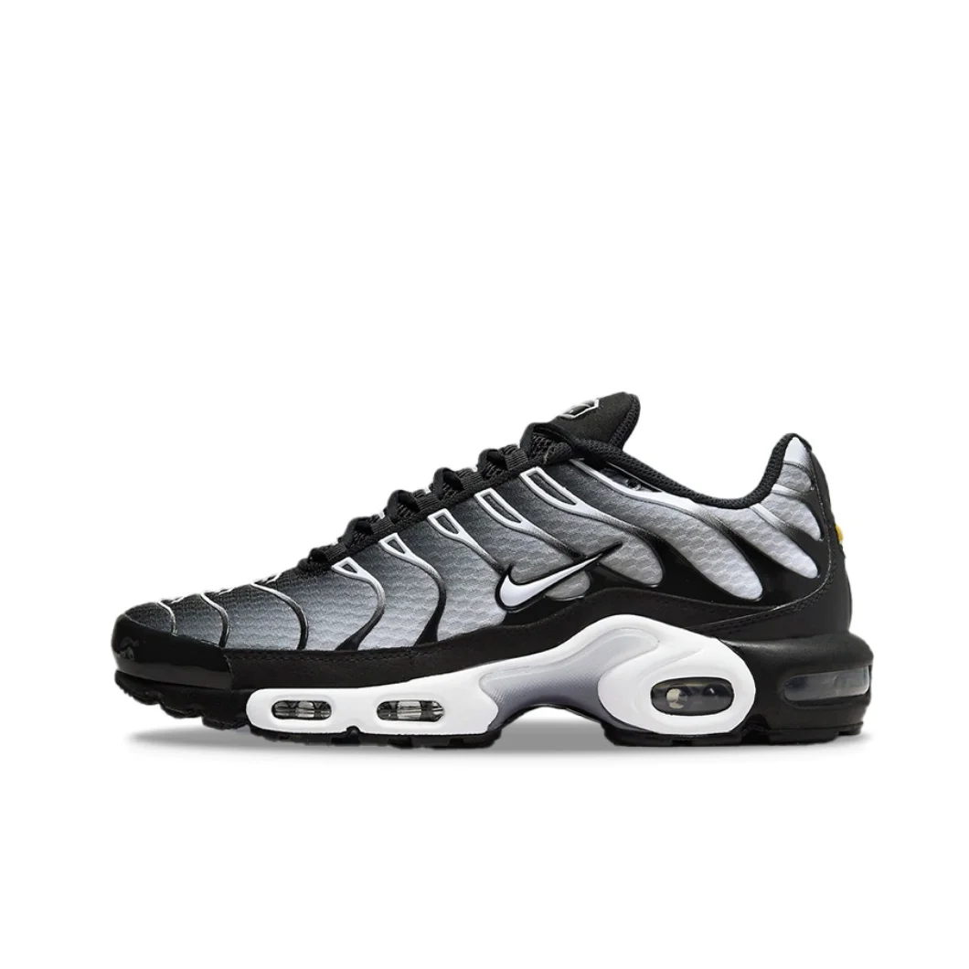 Nike black and gray color Air Max Plus TN men's low-top running shoes retro shock absorption wear casual sneakers