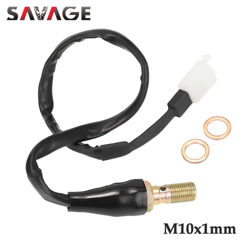 Imagen 1 del producto Interruptor de luz de presión de freno hidráulico Universal para motocicleta, Perno hueco de Banjo M10 x 1mm, tornillo de purga único, accesorios para moto