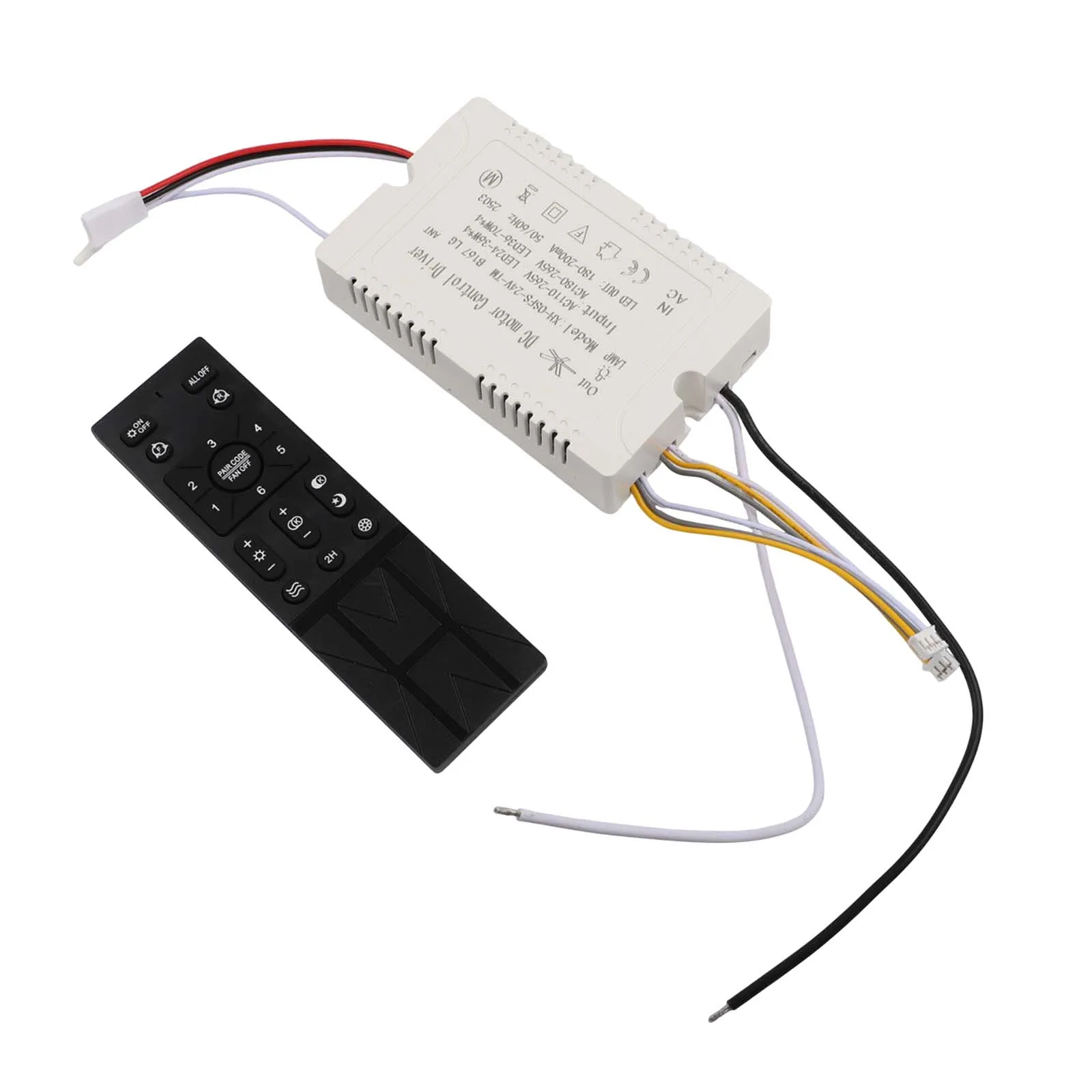 Fan Light Remote Control Kit Dimmable 6 Settings For Frequency Conversion For Ceiling Fan Motor AC 110V-265V Home
