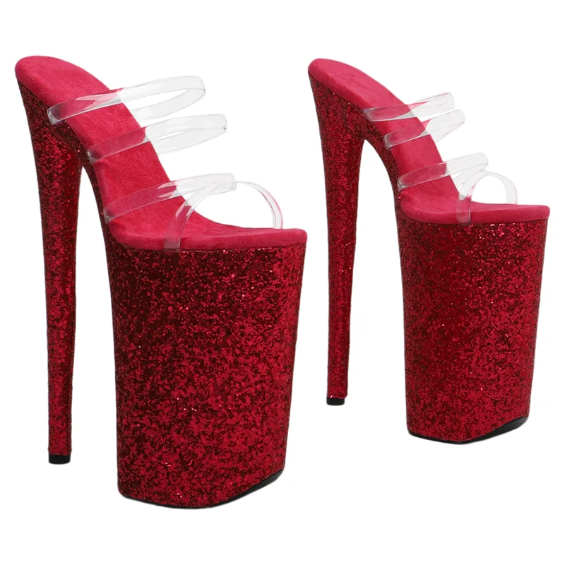 Leecabe Platform High Heel Sandals Clear 26 cm 3