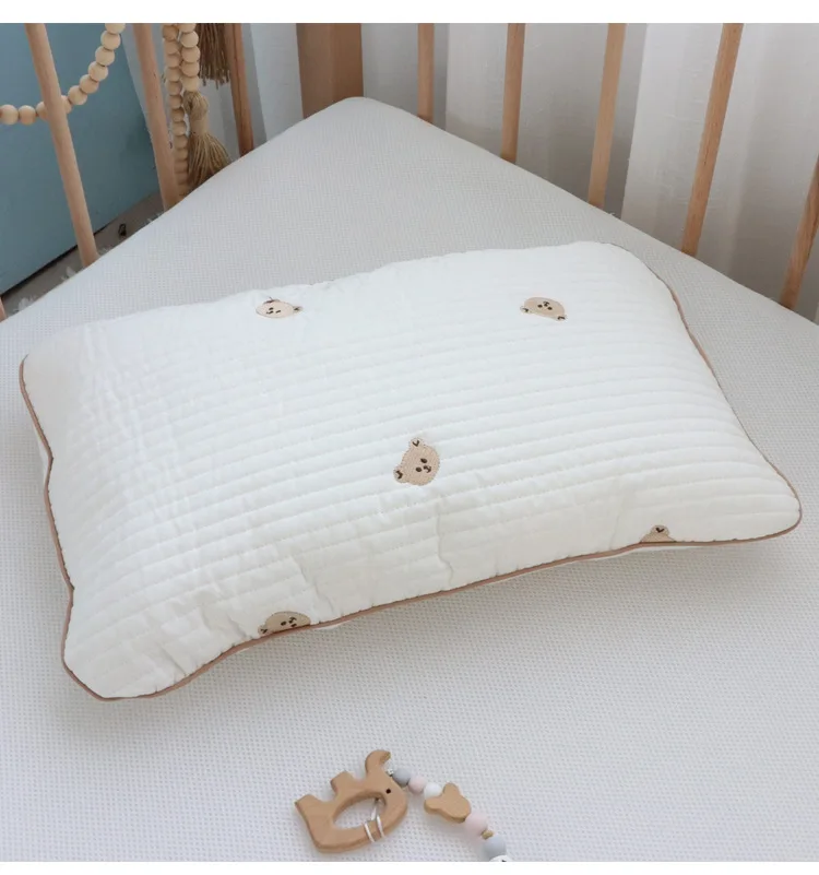 

Детская наволочка, хлопковые подушки 30x50 см, комплект подушек и наволочек с вышивкой, впитывающее пот и дышащее детское постельное белье