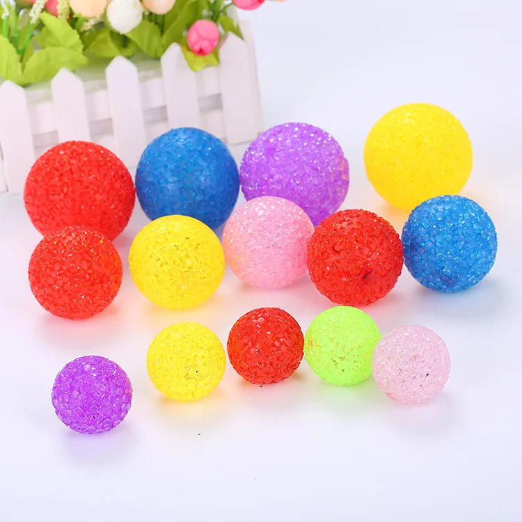 Pet Cat Toy Plastic Particle Ball Colorful Particle Teasing Cat Ball Cat Hi Toy Supplies