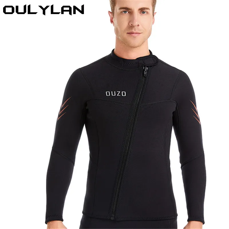 

Oulylan 3MM Diving Suit for Men Women Wetwuit Pants Split Body Jacket Pants Neoprene Swimwear Black Keep Warm Wetsuits