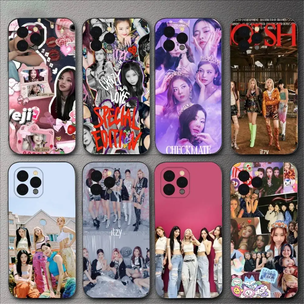 

Kpop Itzy-S Phone Case For iPhone 16,15,14,13,12,11,XS,XR,X,8,7,Pro,Max,Plus,mini Silicone Black Cover