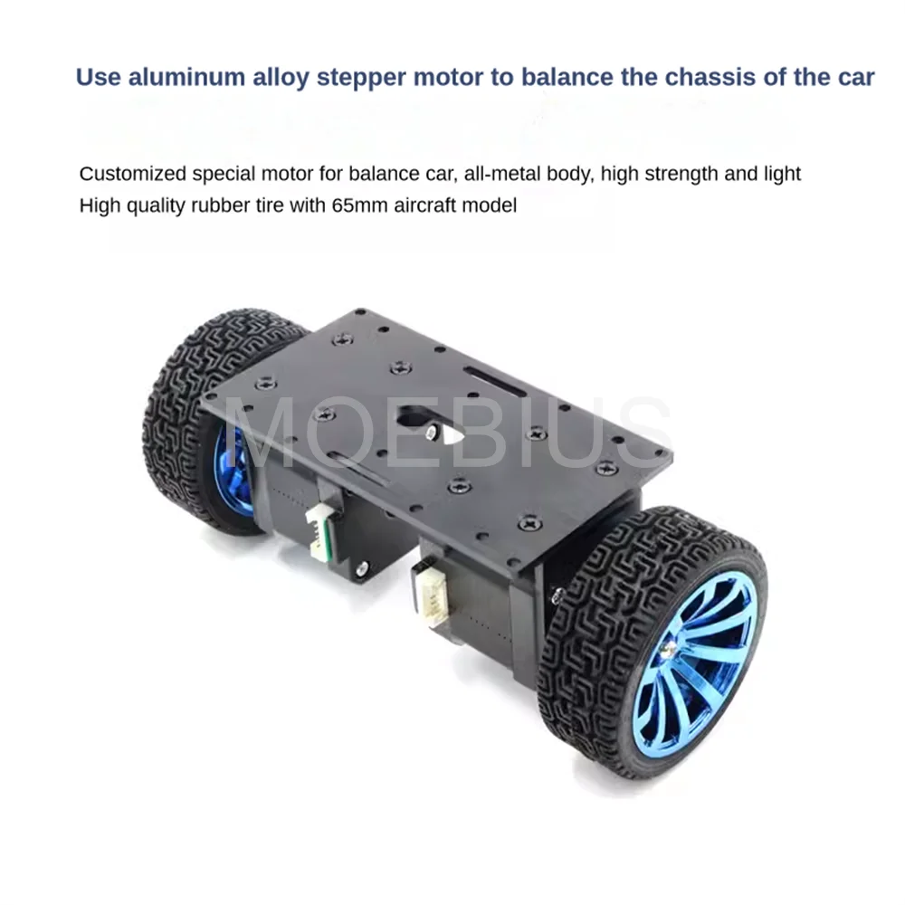 Montierter Schrittmotor 2WD Smart Balance Roboter Auto stm32 Zweirad Selbst ausgleich Auto Kit