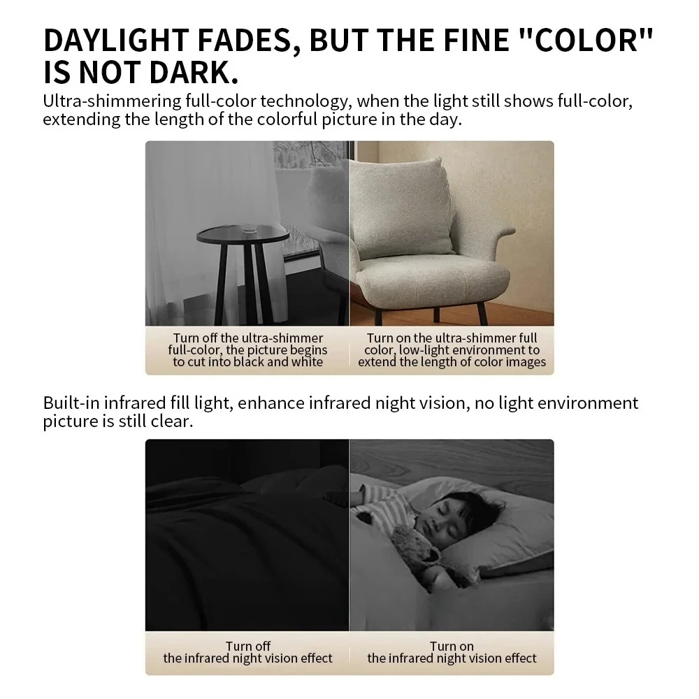 Xiaomi Smart Camera 3 Pro PTZ-versie Full Color HDR 2,4 / 5GHz Mesh Gateway AI / Menselijk / Huisdier / Baby Cry-detectie 360 °   Beveiligingsmonitor