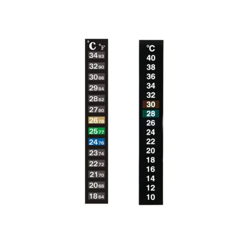 Digital Aquarium Stick-on Thermometer Fish Tank Strip Adhesive Dual Scale C/F Discolor Temperature Measure Sticker Accessory