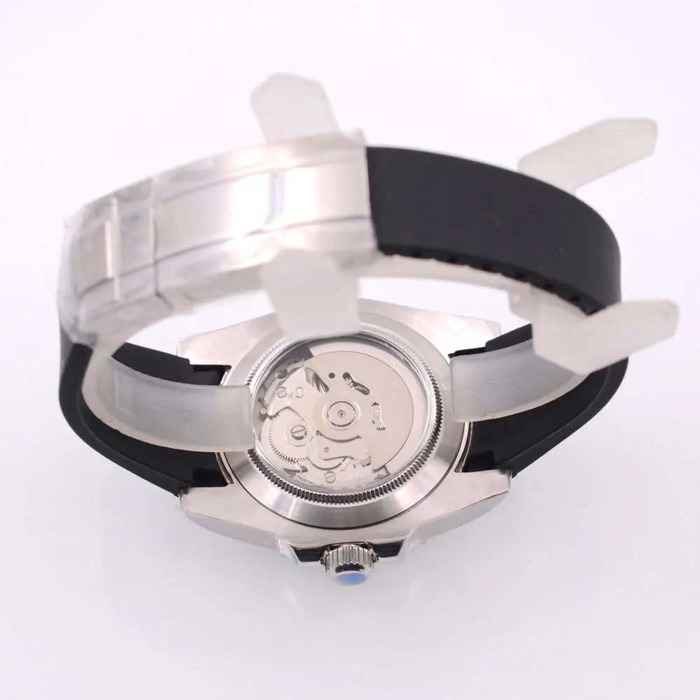 Orologio da uomo personalizzato fai-da-te 40mm vetro zaffiro lunetta in ceramica quadrante sterile Miyota/NH35 meccanico automatico verde luminoso