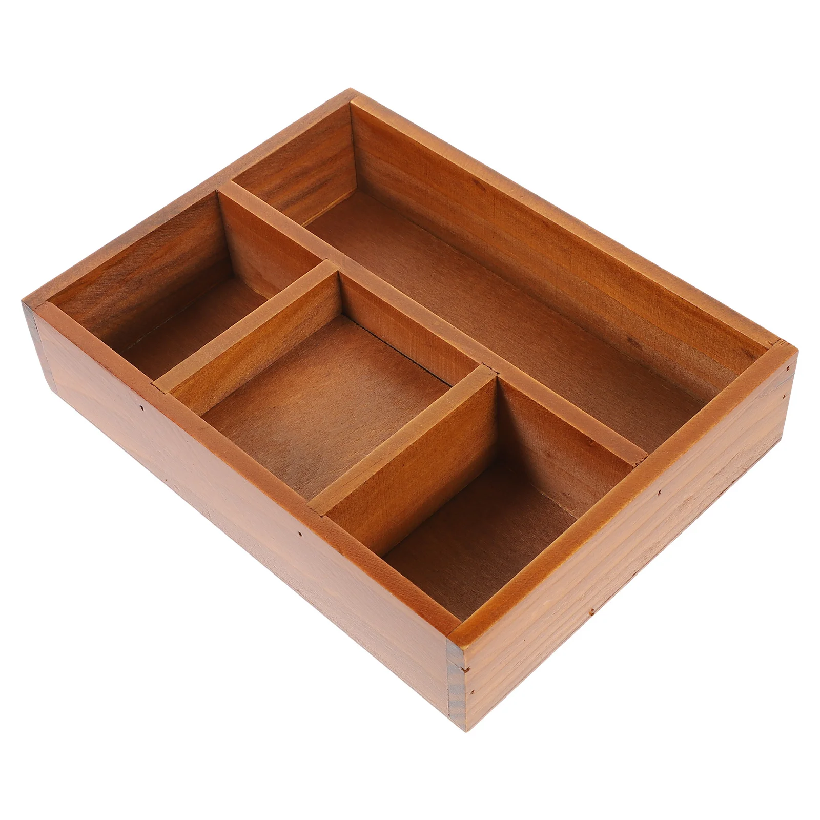 

Jewelry Tray Wooden Rectangular Storage Box for Makeup Perfume Organizer Sundries Trinkets Keys Vanity Countertop
