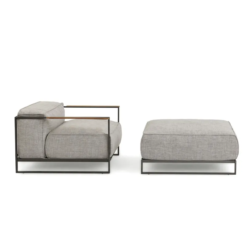 Nordic leisure outdoor villa sofa aluminum alloy teak engineering outdoor courtyard garden high-end furniture