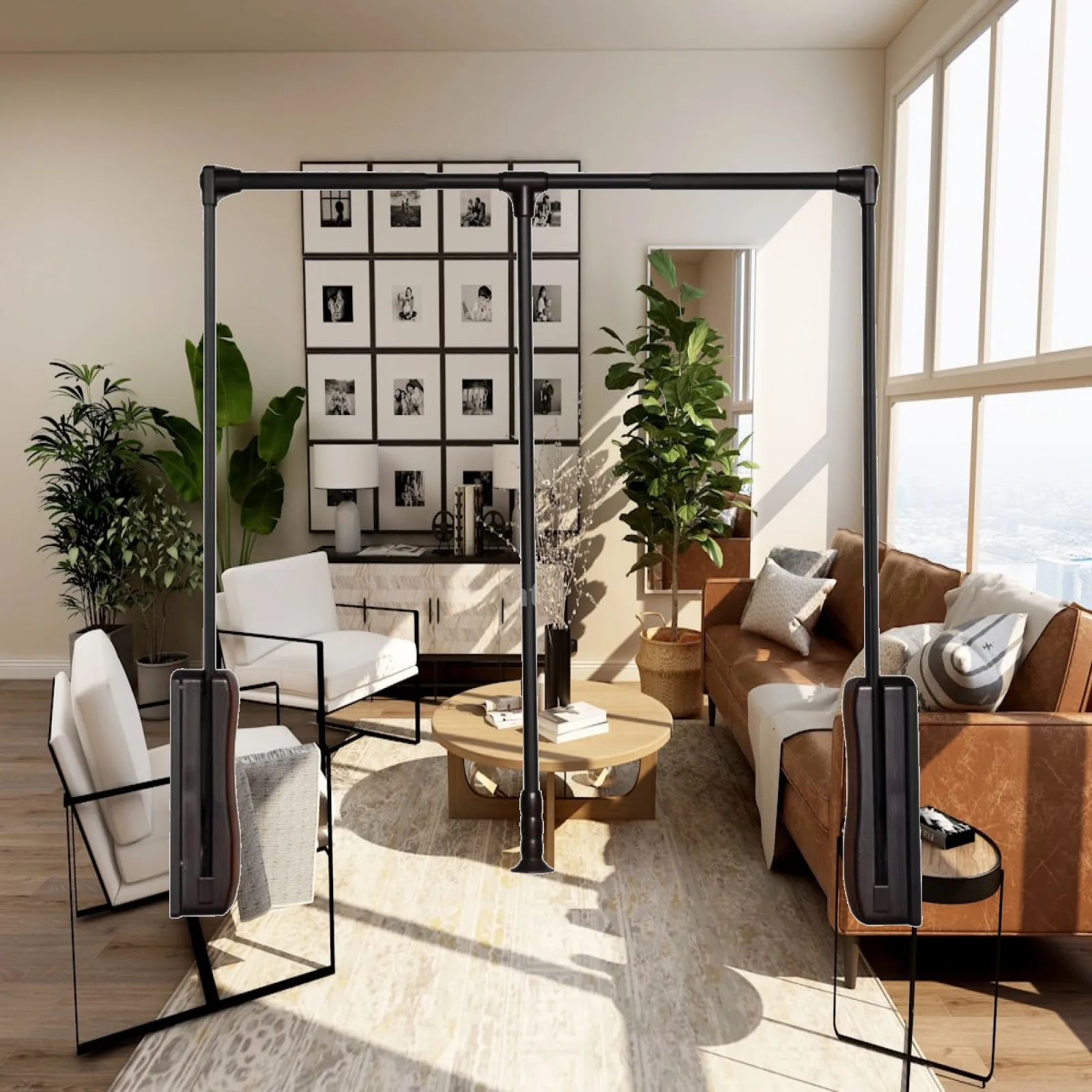 Pull-down Closet Hanging Rod Buffered Pull down Closet Rod Wardrobe Lift Space-Saving for Cabinet