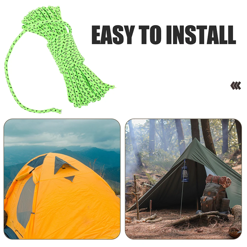 

5M Reflective Rope Camping Tent Cords Heavy Duty Clothes Hanging Rope Lightweight Travel Gear for Hiking and Camping Supplies