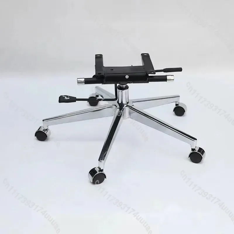 Silver Plated 5 Star Chair Base Heavy Duty Metal Swivel Chassis for Office Computer Gaming Chair Replacement Parts Hotel
