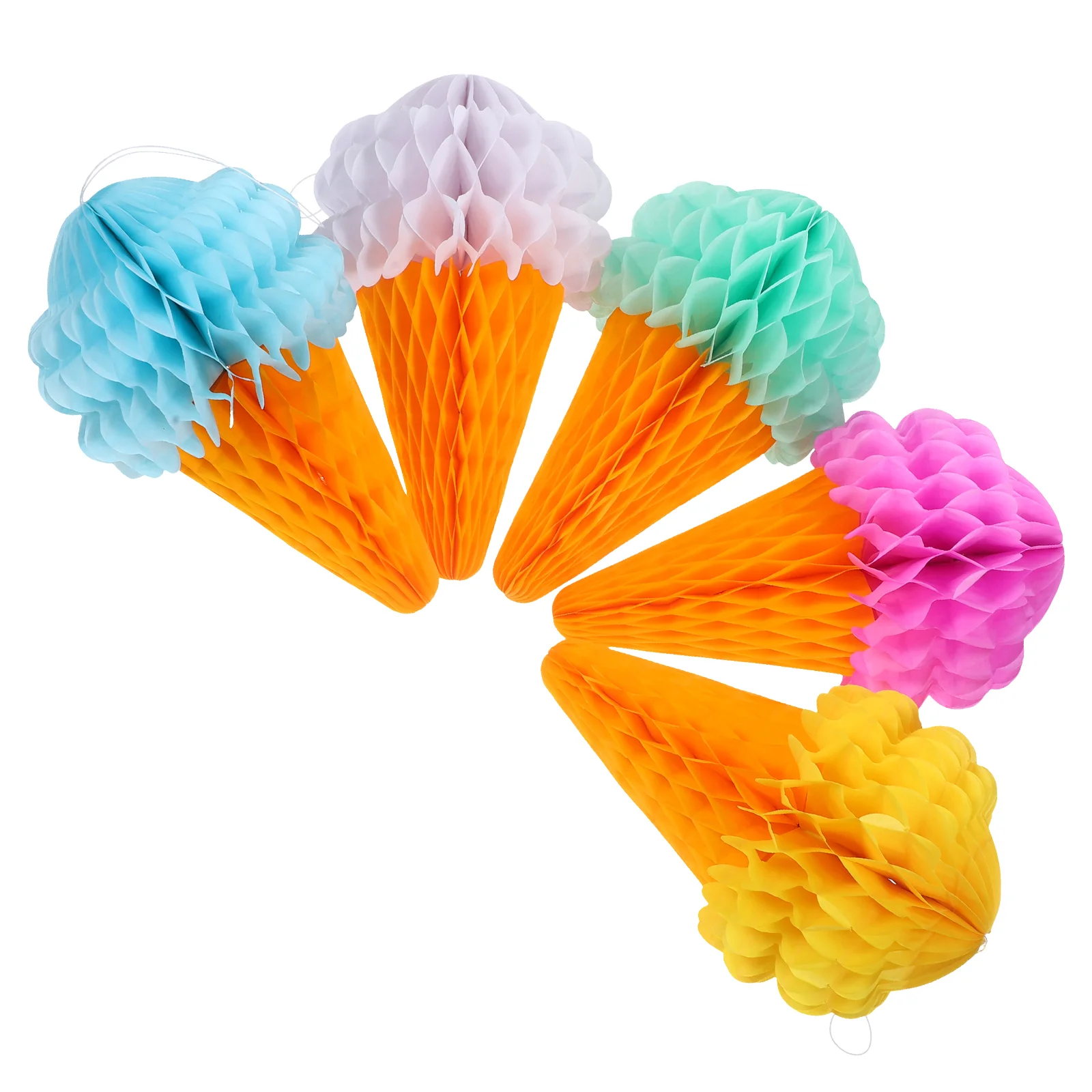 

5 Pcs Honeycomb Party Favors Wedding Decor Decorate Hanging Decoration Paper Pendant