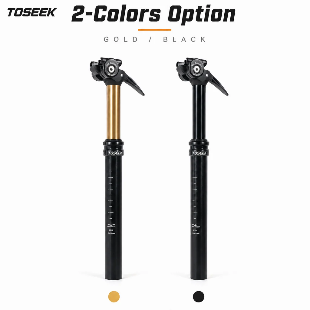 TOSEEK Kabellose Hydraulische Sattelstütze 27,2/30,9/31,6mm 105/130/155mm Verstellhöhe für MTB, Rennrad und Gravelbike – Detail 4