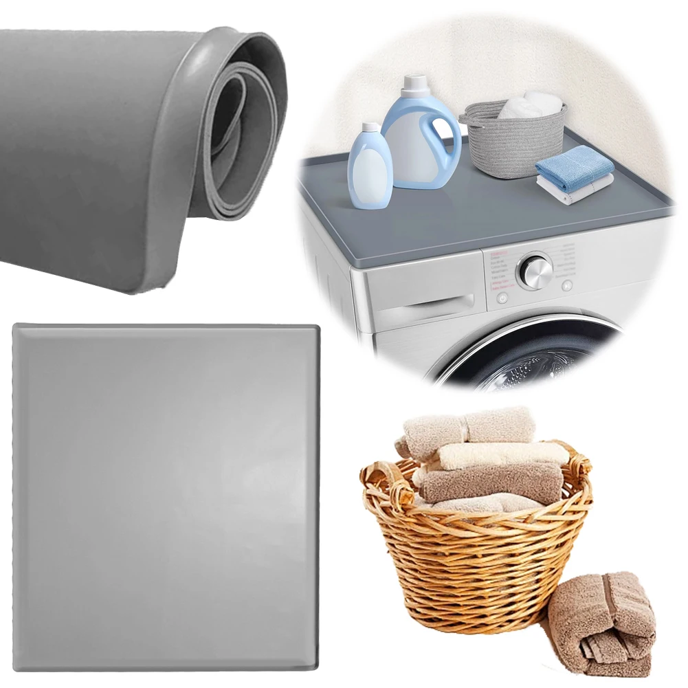 

Dryer Top Protector Mat Scratch Resistant Washer Dryer Top Protector Silicone Washing Machine Top Cover for Home Kitchen Laundry