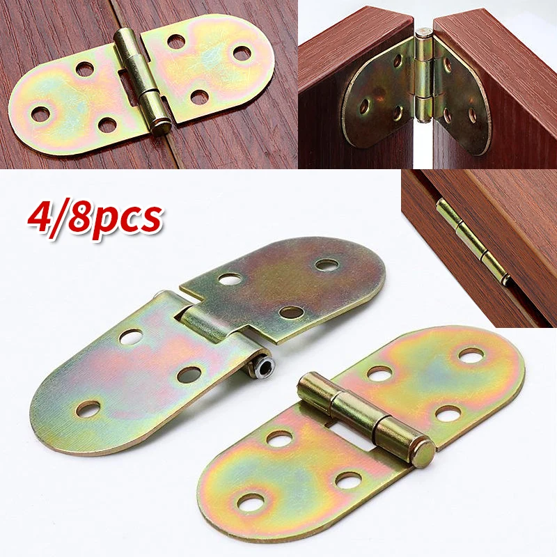 4/8pcs Flip Hinge, 180 Degree Folding Tabletop Hinge, Furniture Accessory, Suitable for Cabinets and Tables