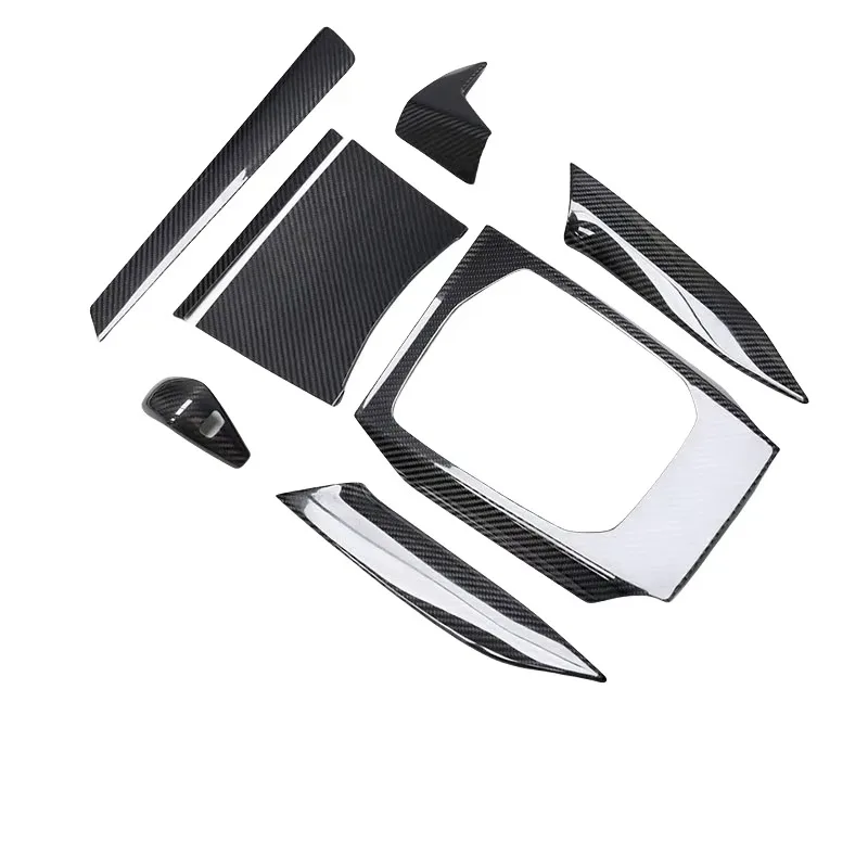

Carbon Fiber Interior Trim Kit Polished Finish for 4 Series G22 Coupe Dashboard Door Panel Console Cover-Easy Installation
