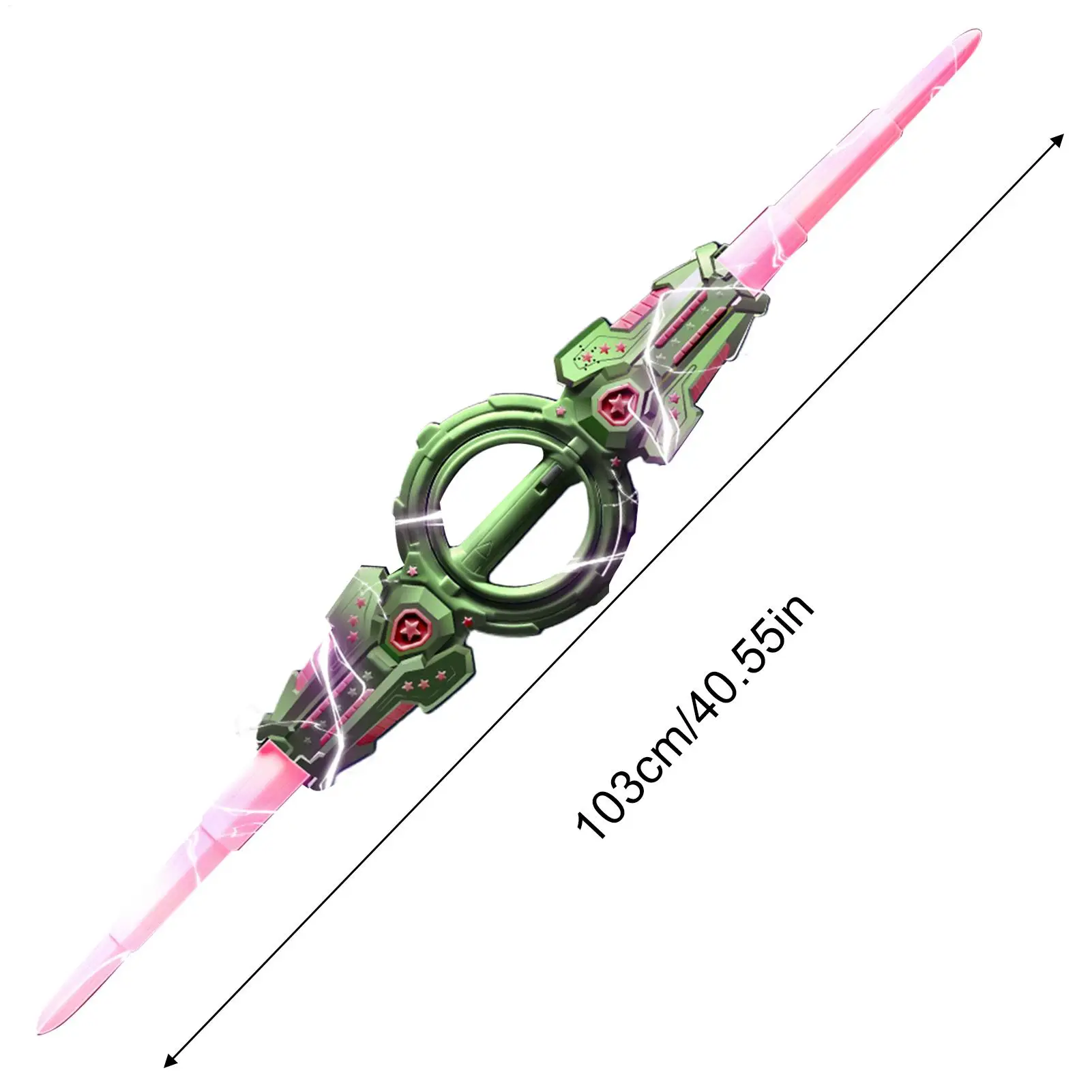 Rotate Sword Double Ended Retractable Multi-Color Flash LED Light Toy Glow in The Dark Outdoor Toy Cosplay Sword Toys Kids Adult - view 6