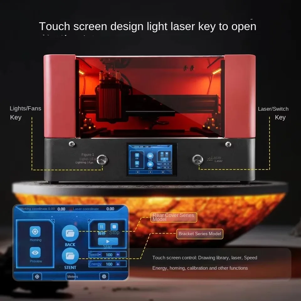 YCS Mini Macchina Laser per iPhone X-16Pro Max Telefoni Cellulari Staffa Schermo LCD Copertura Posteriore Vetro Laser Separazione Rimuovi Strumento