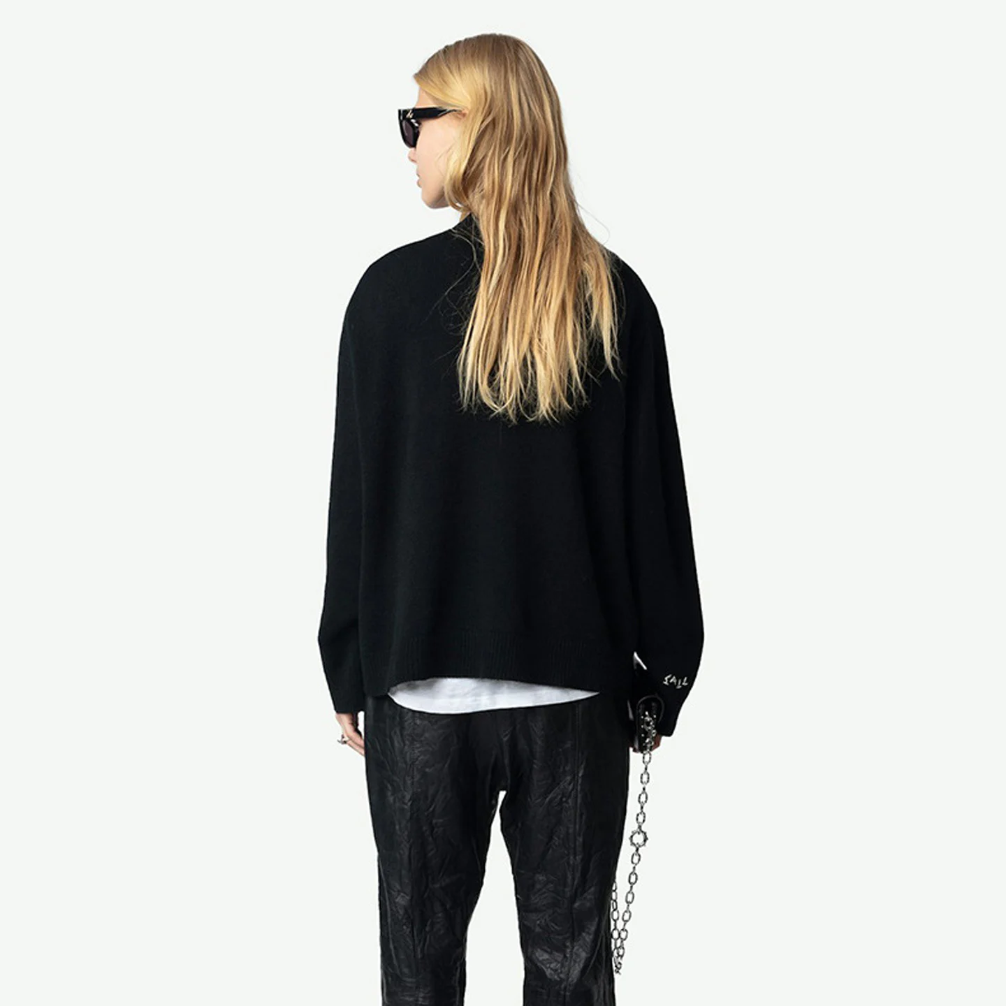 Handgemaakte gebreide V-Ne brede versie gemengde wollen trui Dames Faion Herfst Winter Nieuwe collectie Casual Street Sle Knitwear