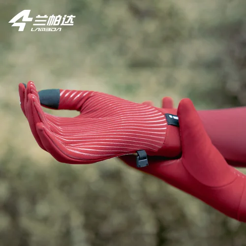 Imagen 2 del producto LAMEDA Guantes de ciclismo de invierno 5-15 ℃   Guantes térmicos de dedo completo para bicicleta de montaña y carretera con pantalla táctil, accesorios de ciclismo para hombres