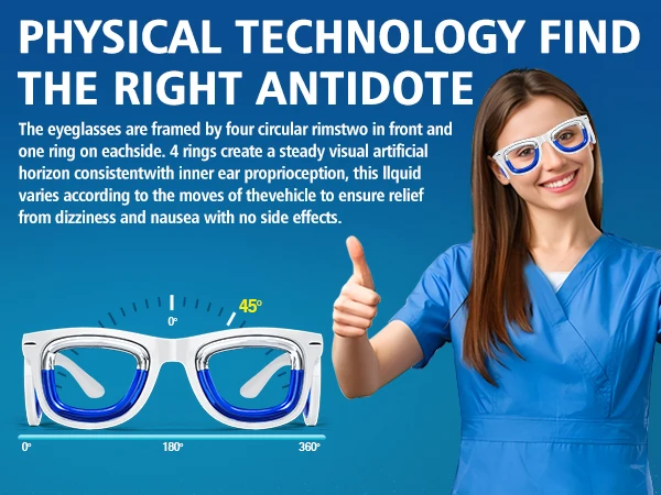 Anti-Bewegungskrankheitsbrille | Ultraleichtes, ergonomisches Design für Autos/Reisen/Cruises | Tragbare Übelkeitslinderung – Detail 7