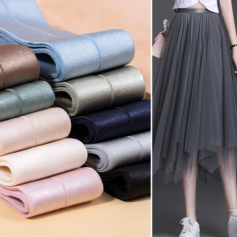 

3M Thicken Gloss Elastic Band For DIY Skirts Waist High Elasticity Pants Waist Belt Rubber Band Clothes Diy Sewing Accessories