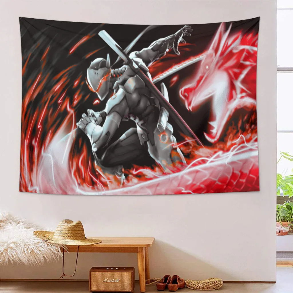 

Гобелен для домашнего декора Over-Watch-Genji Tapestry стены художественные гобелены комнатные декорации