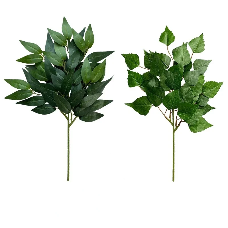 Simulated Apple Leaf Table Flower Arrangement Decoration Artificial Green Plant Eucalyptus Leaves Fake Plants