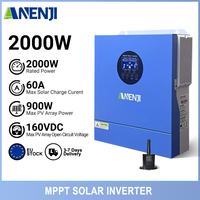 2KW solar hybrid inverters 12V 230V MPPT 60A Solar Charger Controller Pure Sine Wave Off Grid Inverter With WIFI