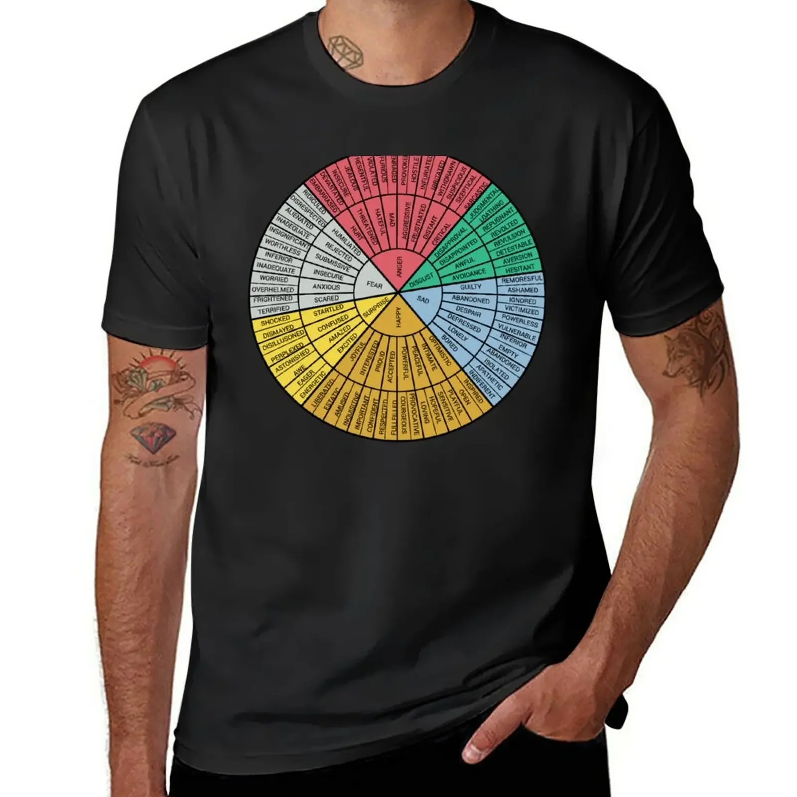 Wheel Of Emotions T-Shirt animal prinfor boys sublime anime mens t shirts