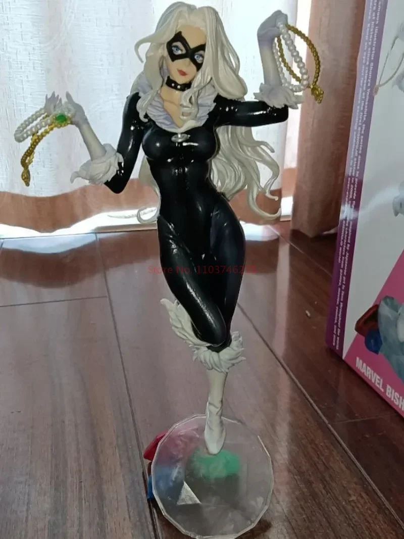 Hot Sale Marvel Bishoujo Statue Toys Black Cat Pvc Action Figure Collectible Model Dolls Desktop Ornament Holiday Gifts